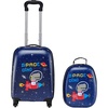 image:imageVEVOR Kids Luggage Set 2 Piece 18 Inch Hardside Rolling Wheels Suitcase with HardShell Backpack Dinosaur Kids Carry on Luggage Set Holiday Birthday Gift for Girls amp Boys Airline ApprovedDinosaur