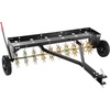 image:imageVEVOR Tow Behind Plug Aerator 40 in Lawn Spike Aerator with Universal Hitch 150lbs Weight Capacity Heavy Duty amp RustResistant Pull Behind Aeration Tool with Tray for Farmland amp Garden TractorsSpike Aerator 40in