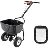 image:imageVEVOR Walk Behind Spreader 60LBS Capacity Push Spreader with 098 ft Spreading Width 8 in All Terrain Pneumatic Tires Garden amp Lawn Broadcast Spreaders for Seed Fertilizer