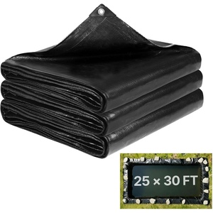 image:imageVEVOR 25 x 30 ft Pond Liner 14 Mil Thickness 3Layer Reinforced PE Fish Koi Pond Liner for Outdoor Ponds with Hemmed Edge and 4 Metal Buttonholes for Water Garden Waterfall and Fountains Black25 x 30 ft