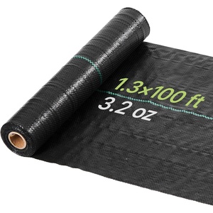 image:imageVEVOR 3x100FT 32oz Weed Barrier Fabric Heavy Duty Landscape Fabric Weed Blocker Fabric Garden Weed Mat Lawn Fabric Weed Control Fabric Driveway Fabric Ground Cover Woven Landscape Cloth Black13FT100FT32oz