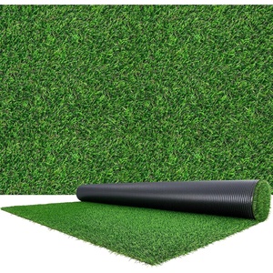 image:imageVEVOR Artificial Grass 15 x 7 ft Fake Grass Turf Rug 138 in Pile Height Realistic Synthetic Lawn Carpet Roll Mat Easy Clean Drainage Holes for Patio Garden Balcony Outdoor Indoor Decor Green15 x 7 FT