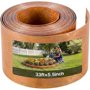image:imageVEVOR Carbon Steel Landscape Edging 33 ft x 55 in Steel Edging for Landscaping with Gloves EasytoInstall Bendable Metal Strips Metal Garden Edge Border for Flower Bed Yard Pathway RustRust