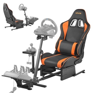 image:imageVEVOR G920 Racing Steering Wheel Stand Shifter Mount fit for Logitech G25 G27 G29 G920 G923 Thrustmaster T330TS Mainstream Brands Gaming Wheel Stand Wheel Pedals NOT Included Racing Wheel StandSingleTrack Arm Cockpit