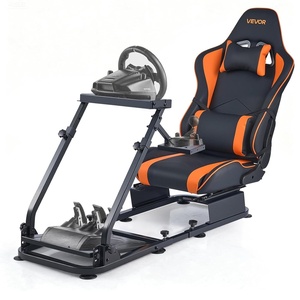image:imageVEVOR G920 Racing Steering Wheel Stand Shifter Mount fit for Logitech G25 G27 G29 G920 G923 Thrustmaster T330TS Mainstream Brands Gaming Wheel Stand Wheel Pedals NOT Included Racing Wheel StandDualTrack Arm Cockpit