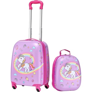 image:imageVEVOR Kids Luggage Set 2 Piece 18 Inch Hardside Rolling Wheels Suitcase with HardShell Backpack Dinosaur Kids Carry on Luggage Set Holiday Birthday Gift for Girls amp Boys Airline ApprovedUnicorn