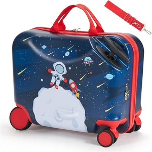image:imageVEVOR Kids Luggage Set 2 Piece 18 Inch Hardside Rolling Wheels Suitcase with HardShell Backpack Dinosaur Kids Carry on Luggage Set Holiday Birthday Gift for Girls amp Boys Airline ApprovedSpaceman
