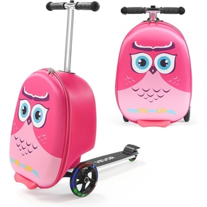 image:imageVEVOR Kids Luggage Set 2 Piece 18 Inch Hardside Rolling Wheels Suitcase with HardShell Backpack Dinosaur Kids Carry on Luggage Set Holiday Birthday Gift for Girls amp Boys Airline ApprovedOwl