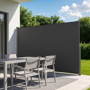 image:imageVEVOR Retractable Side Awning 71 x 118 Patio Retractable Side Screen with 180 gm Polyester Fabric Waterproof Sunshade Outdoor Privacy Screen Room Divider for Garden Balcony Pools Deck GrayGray