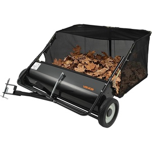 image:imageVEVOR Tow Behind Lawn Sweeper 50Inch 26 cu ft Large Capacity Pull Behind Lawn Sweeper Heavy Duty Leaf amp Grass Collector with Adjustable Sweeping Height for Garden Yard Farm Picking Up Debris44 Inch