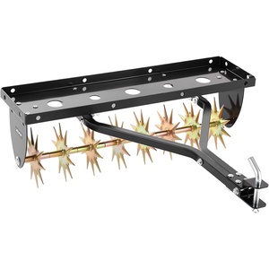 image:imageVEVOR Tow Behind Plug Aerator 40 in Lawn Spike Aerator with Universal Hitch 150lbs Weight Capacity Heavy Duty amp RustResistant Pull Behind Aeration Tool with Tray for Farmland amp Garden TractorsSpike Aerator 32in