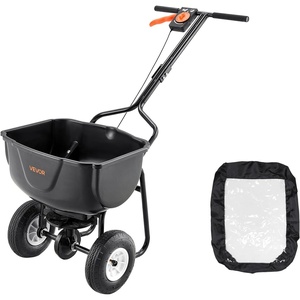 image:imageVEVOR Walk Behind Spreader 60LBS Capacity Push Spreader with 098 ft Spreading Width 8 in All Terrain Pneumatic Tires Garden amp Lawn Broadcast Spreaders for Seed Fertilizer