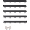 image:imageVEVOR Galvanized Steel Landscape Edging 10Pack 40 x 45 Inch Metal Edging for Landscaping with 11 Mounting Clips Heavy Duty Metal Garden Edge Border for Flower Bed Yard Pathway Black39 L x 3 H