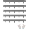 image:imageVEVOR Galvanized Steel Landscape Edging 10Pack 40 x 45 Inch Metal Edging for Landscaping with 11 Mounting Clips Heavy Duty Metal Garden Edge Border for Flower Bed Yard Pathway Black39 L x 3 H