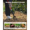 image:imageVEVOR Garden Fork 4Tine Gardening Pitchfork with Fiberglass Handle 45 in Heavy Duty Digging Fork with Y Grip Forged Steel Spading Fork for Hay Potato Composting Transplanting Aeration4Tine