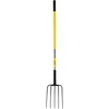 image:imageVEVOR Garden Fork 4Tine Gardening Pitchfork with Fiberglass Handle 45 in Heavy Duty Digging Fork with Y Grip Forged Steel Spading Fork for Hay Potato Composting Transplanting Aeration5Tine