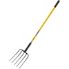 image:imageVEVOR Garden Fork 4Tine Gardening Pitchfork with Fiberglass Handle 45 in Heavy Duty Digging Fork with Y Grip Forged Steel Spading Fork for Hay Potato Composting Transplanting Aeration5Tine