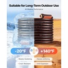 image:imageVEVOR Garden Hose 75 ft 58 Heavy Duty 4Layer Rubber Water Hose 150PSI Working amp 600PSI Burst Flexible amp Nonkink Outdoor Waterhose with 34 Fitting Lightweight Hoses for Gardening Cleaning75 ft