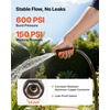 image:imageVEVOR Garden Hose 75 ft 58 Heavy Duty 4Layer Rubber Water Hose 150PSI Working amp 600PSI Burst Flexible amp Nonkink Outdoor Waterhose with 34 Fitting Lightweight Hoses for Gardening Cleaning75 ft