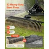 image:imageVEVOR PullBehind Thatch Remover 60 Width 3Point Dethatcher Equipped with 32 Durable Steel Prongs TractorCompatible 3Point Hitch Garden Rake Ideal for Soil Preparation and Grass Maintenance60 3point Dethatcher with Attachments