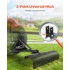 image:imageVEVOR PullBehind Thatch Remover 60 Width 3Point Dethatcher Equipped with 32 Durable Steel Prongs TractorCompatible 3Point Hitch Garden Rake Ideal for Soil Preparation and Grass Maintenance60 3point Dethatcher with Attachments