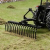 image:imageVEVOR PullBehind Thatch Remover 60 Width 3Point Dethatcher Equipped with 32 Durable Steel Prongs TractorCompatible 3Point Hitch Garden Rake Ideal for Soil Preparation and Grass Maintenance50 Dethatcher with 3Point Attachments