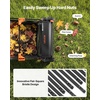 image:imageVEVOR Push Lawn Sweeper 26 in Leaf amp Grass Collector with 7 cu ft Hopper Bag Adjustable Brush Height amp Spinning Brushes Heavy Duty Yard Sweeper with Rubber Wheels for Leaves Grass Cleanup30 inch Replacement Brush