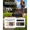 image:imageVEVOR Push Lawn Sweeper 26 in Leaf amp Grass Collector with 7 cu ft Hopper Bag Adjustable Brush Height amp Spinning Brushes Heavy Duty Yard Sweeper with Rubber Wheels for Leaves Grass Cleanup30 inch Replacement Brush