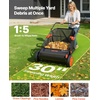 image:imageVEVOR Push Lawn Sweeper 26 in Leaf amp Grass Collector with 7 cu ft Hopper Bag Adjustable Brush Height amp Spinning Brushes Heavy Duty Yard Sweeper with Rubber Wheels for Leaves Grass Cleanup30 inch Upgraded Version