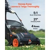 image:imageVEVOR Push Lawn Sweeper 26 in Leaf amp Grass Collector with 7 cu ft Hopper Bag Adjustable Brush Height amp Spinning Brushes Heavy Duty Yard Sweeper with Rubber Wheels for Leaves Grass Cleanup21 inch Classic