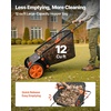 image:imageVEVOR Push Lawn Sweeper 26 in Leaf amp Grass Collector with 7 cu ft Hopper Bag Adjustable Brush Height amp Spinning Brushes Heavy Duty Yard Sweeper with Rubber Wheels for Leaves Grass Cleanup30 inch Upgraded Version