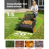 image:imageVEVOR Push Lawn Sweeper 26 in Leaf amp Grass Collector with 7 cu ft Hopper Bag Adjustable Brush Height amp Spinning Brushes Heavy Duty Yard Sweeper with Rubber Wheels for Leaves Grass Cleanup26 inch Upgraded Version