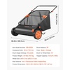 image:imageVEVOR Push Lawn Sweeper 26 in Leaf amp Grass Collector with 7 cu ft Hopper Bag Adjustable Brush Height amp Spinning Brushes Heavy Duty Yard Sweeper with Rubber Wheels for Leaves Grass Cleanup30 inch Upgraded Version
