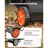 image:imageVEVOR Push Lawn Sweeper 26 in Leaf amp Grass Collector with 7 cu ft Hopper Bag Adjustable Brush Height amp Spinning Brushes Heavy Duty Yard Sweeper with Rubber Wheels for Leaves Grass Cleanup26 inch Upgraded Version