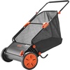 image:imageVEVOR Push Lawn Sweeper 26 in Leaf amp Grass Collector with 7 cu ft Hopper Bag Adjustable Brush Height amp Spinning Brushes Heavy Duty Yard Sweeper with Rubber Wheels for Leaves Grass Cleanup30 inch Upgraded Version