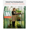 image:imageVEVOR Walkin Greenhouse 54 x 811 x 772 Greenhouse for Outdoors with Windows PE Cover 2 Tiers 14 Shelves RollUp Zipper Door Walk in Green House Portable Plant Garden Hot House for BackyardGreen