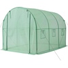 image:imageVEVOR Walkin Greenhouse 54 x 811 x 772 Greenhouse for Outdoors with Windows PE Cover 2 Tiers 14 Shelves RollUp Zipper Door Walk in Green House Portable Plant Garden Hot House for BackyardGreen