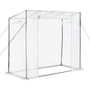 image:imageVEVOR Walkin Greenhouse 54 x 811 x 772 Greenhouse for Outdoors with Windows PE Cover 2 Tiers 14 Shelves RollUp Zipper Door Walk in Green House Portable Plant Garden Hot House for BackyardWhite