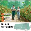 image:imageVEVOR Walkin Tunnel Greenhouse 194x97x74 ft Hoop House Greenhouse Tunnel Plant Hot House with Galvanized Steel Frame Green PE Cover Swing Door and 12 Rollup Windows for OutdoorGreen