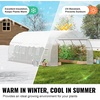 image:imageVEVOR Walkin Tunnel Greenhouse 194x97x74 ft Hoop House Greenhouse Tunnel Plant Hot House with Galvanized Steel Frame Green PE Cover Swing Door and 12 Rollup Windows for OutdoorWhite
