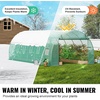 image:imageVEVOR Walkin Tunnel Greenhouse 194x97x74 ft Hoop House Greenhouse Tunnel Plant Hot House with Galvanized Steel Frame Green PE Cover Swing Door and 12 Rollup Windows for OutdoorGreen