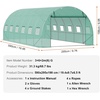 image:imageVEVOR Walkin Tunnel Greenhouse 194x97x74 ft Hoop House Greenhouse Tunnel Plant Hot House with Galvanized Steel Frame Green PE Cover Swing Door and 12 Rollup Windows for OutdoorGreen