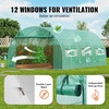 image:imageVEVOR Walkin Tunnel Greenhouse 194x97x74 ft Hoop House Greenhouse Tunnel Plant Hot House with Galvanized Steel Frame Green PE Cover Swing Door and 12 Rollup Windows for OutdoorGreen