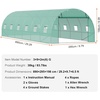 image:imageVEVOR Walkin Tunnel Greenhouse 194x97x74 ft Hoop House Greenhouse Tunnel Plant Hot House with Galvanized Steel Frame Green PE Cover Swing Door and 12 Rollup Windows for OutdoorGreen