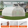 image:imageVEVOR Walkin Tunnel Greenhouse 194x97x74 ft Hoop House Greenhouse Tunnel Plant Hot House with Galvanized Steel Frame Green PE Cover Swing Door and 12 Rollup Windows for OutdoorWhite
