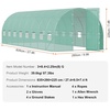 image:imageVEVOR Walkin Tunnel Greenhouse 194x97x74 ft Hoop House Greenhouse Tunnel Plant Hot House with Galvanized Steel Frame Green PE Cover Swing Door and 12 Rollup Windows for OutdoorGreen