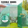 image:imageVEVOR Walkin Tunnel Greenhouse 194x97x74 ft Hoop House Greenhouse Tunnel Plant Hot House with Galvanized Steel Frame Green PE Cover Swing Door and 12 Rollup Windows for OutdoorGreen