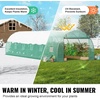 image:imageVEVOR Walkin Tunnel Greenhouse 194x97x74 ft Hoop House Greenhouse Tunnel Plant Hot House with Galvanized Steel Frame Green PE Cover Swing Door and 12 Rollup Windows for OutdoorGreen