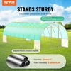 image:imageVEVOR Walkin Tunnel Greenhouse 194x97x74 ft Hoop House Greenhouse Tunnel Plant Hot House with Galvanized Steel Frame Green PE Cover Swing Door and 12 Rollup Windows for OutdoorGreen