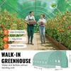 image:imageVEVOR Walkin Tunnel Greenhouse 194x97x74 ft Hoop House Greenhouse Tunnel Plant Hot House with Galvanized Steel Frame Green PE Cover Swing Door and 12 Rollup Windows for OutdoorGreen